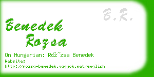 benedek rozsa business card